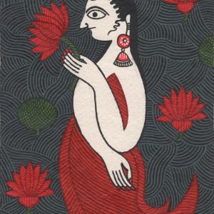Matsya and Four Lotuses