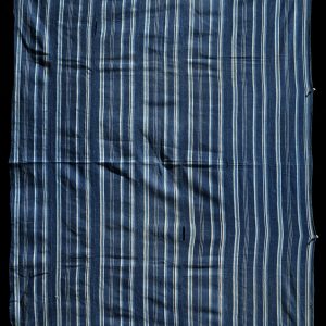Indigo strip-weave cotton cloth