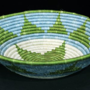 Medium Olive and Turquoise Star Basket