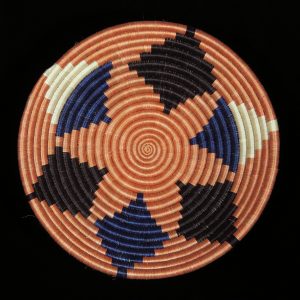 Medium Terra Cotta, Indigo and Black Star Basket