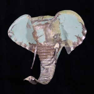 Recycled Steel Elephant Mask from Zimbabwe