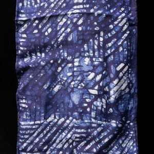 Batik Scarf on Silk by Gasali Adeyemo
