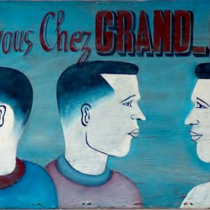 "Rendez-vous Chez GRAND-PECK" barber sign