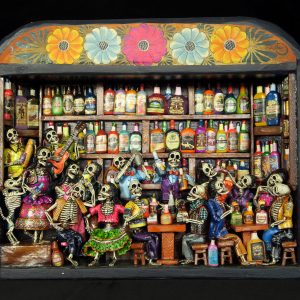 Cantina de los Muertos (Cantina of the Dead) Retablo (version 7)