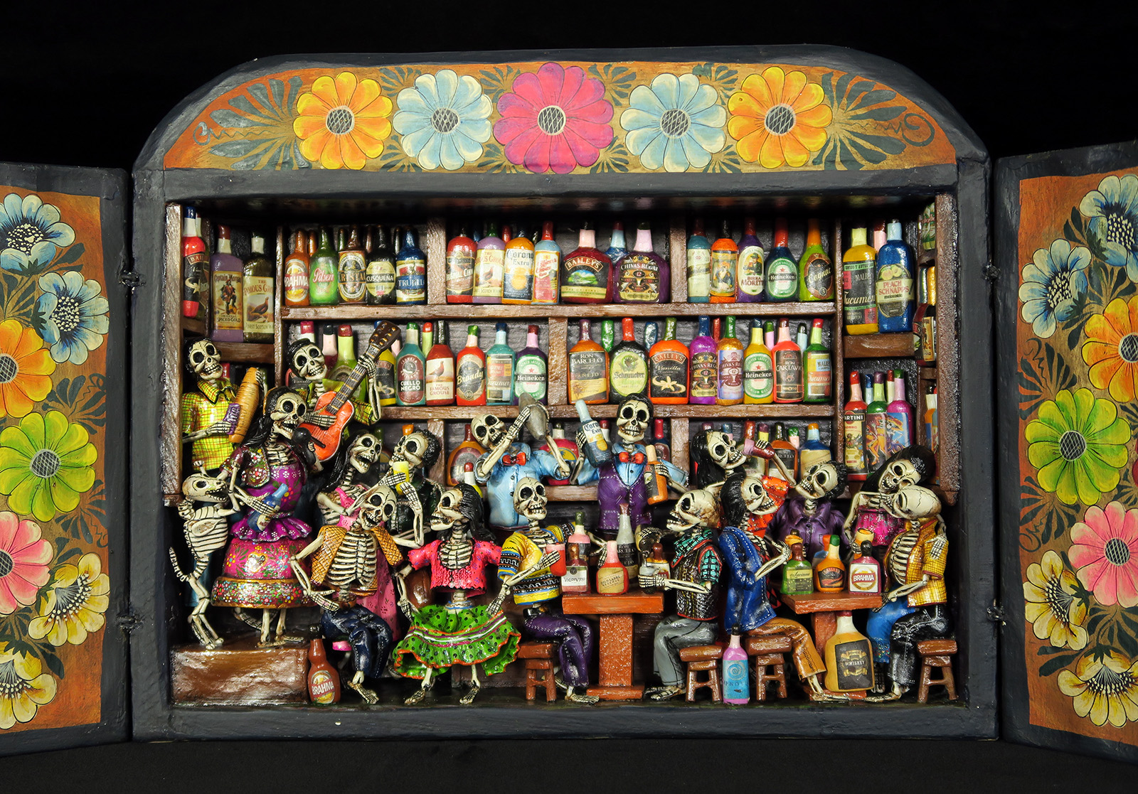 Cantina de los Muertos (Cantina of the Dead) Retablo (version 7)