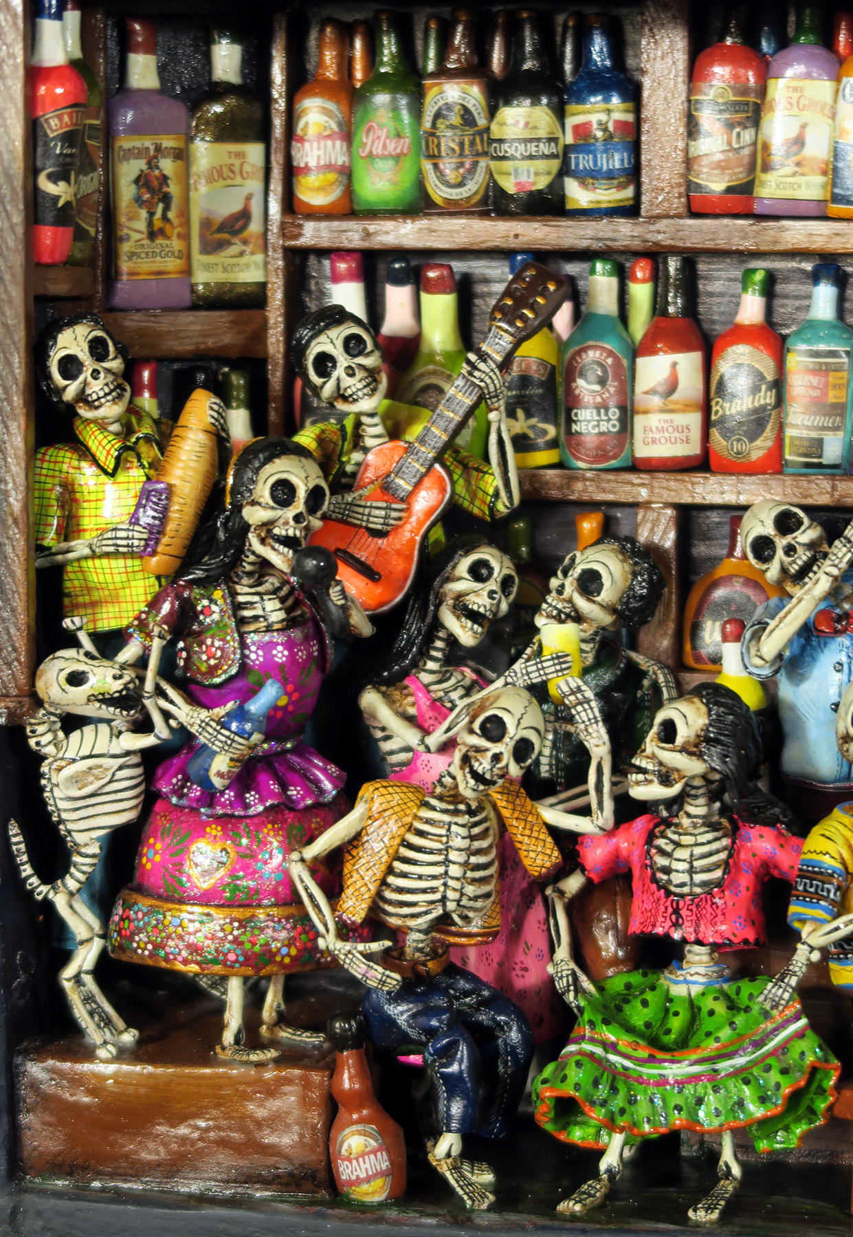 Cantina de los Muertos (Cantina of the Dead) Retablo (version 7)