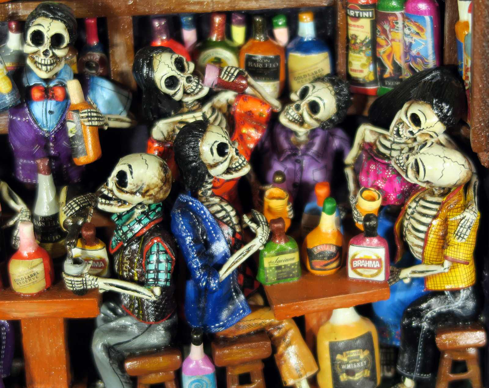 Cantina de los Muertos (Cantina of the Dead) Retablo (version 7)