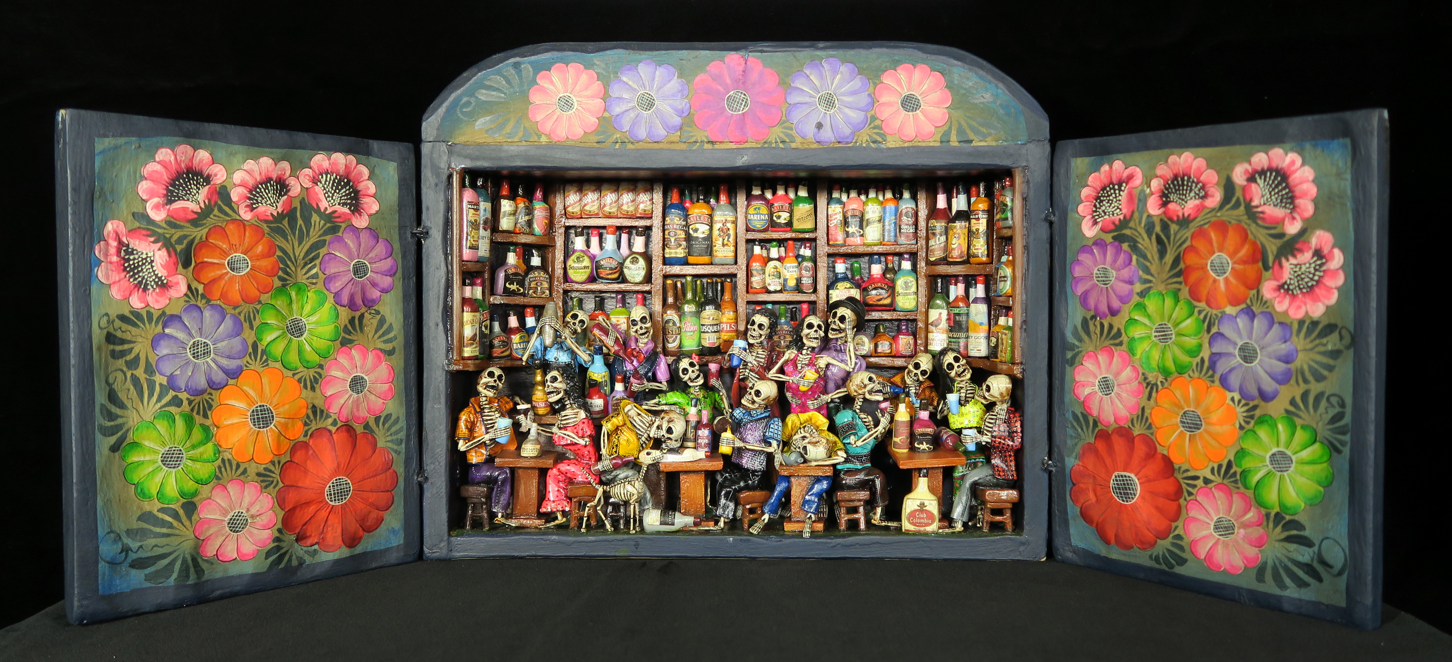 Cantina de los Muertos (Cantina of the Dead) Retablo (version 8)