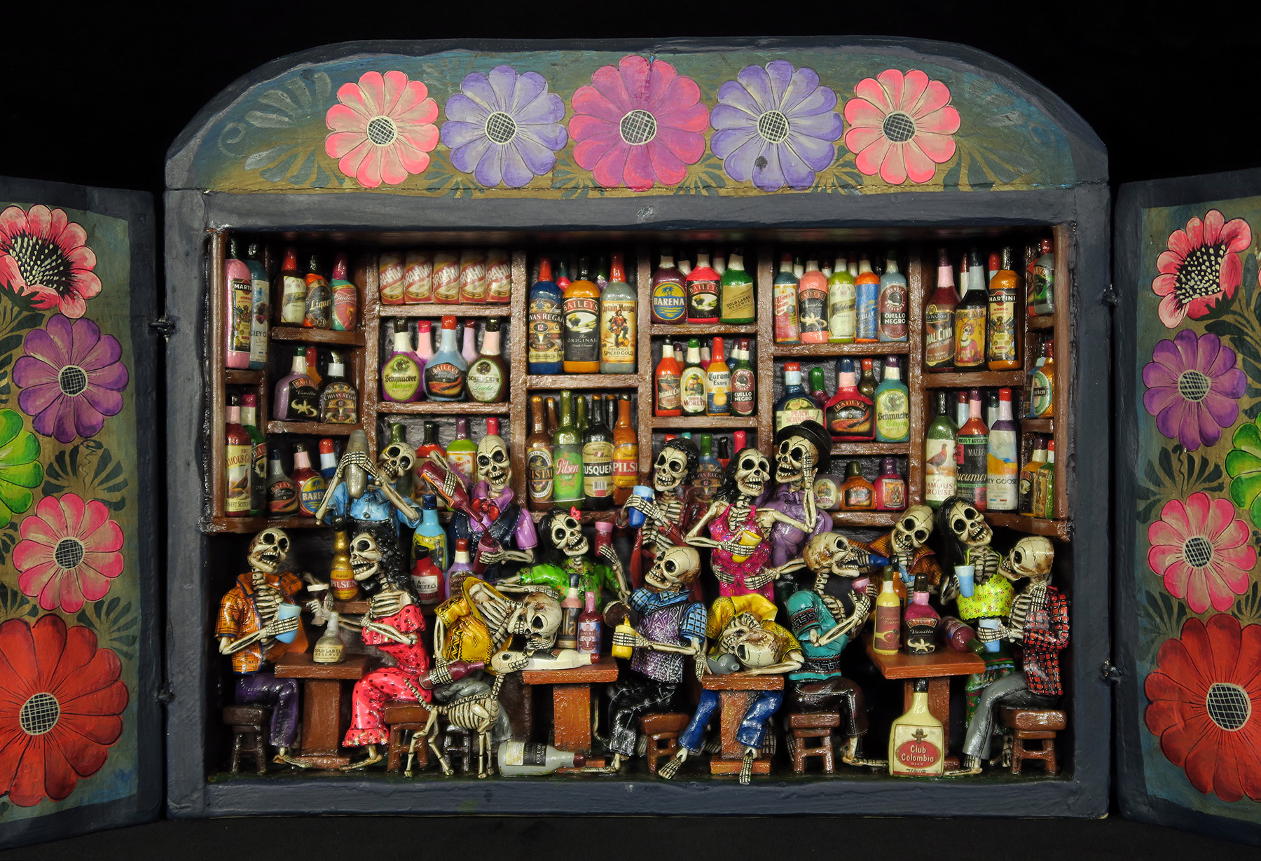 Cantina de los Muertos (Cantina of the Dead) Retablo (version 8)