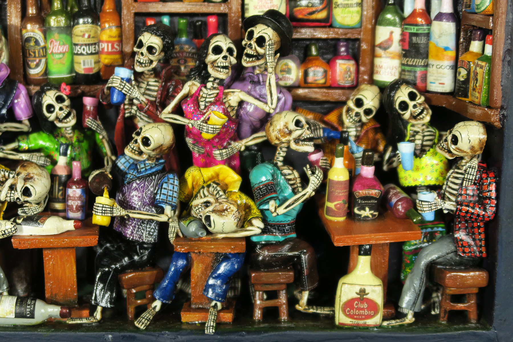 Cantina de los Muertos (Cantina of the Dead) Retablo (version 8)