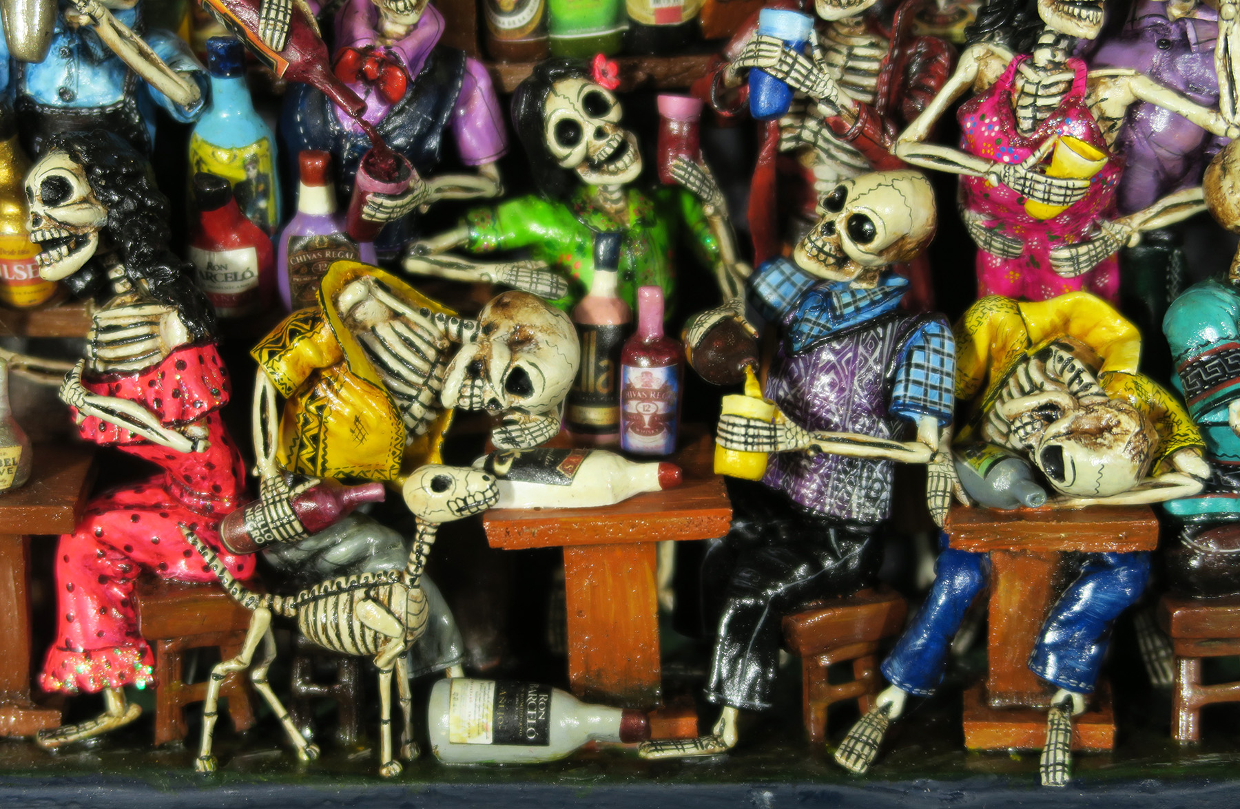 Cantina de los Muertos (Cantina of the Dead) Retablo (version 8)
