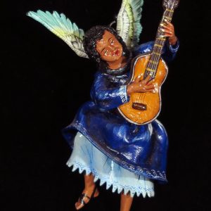 Angel with Guitar - retablo figure