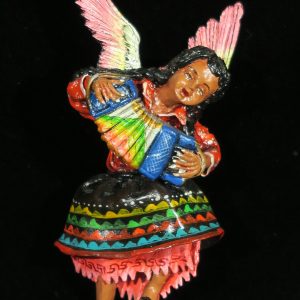 Angel with Accordion - retablo figure