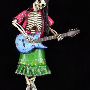 La Calavera Rocker - retablo figure