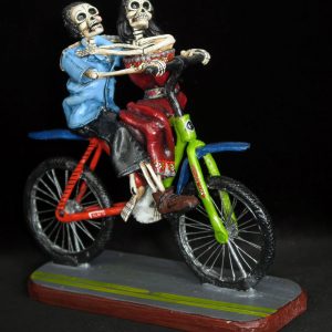 Bike Ride of the Dead IV - retablo sculpture