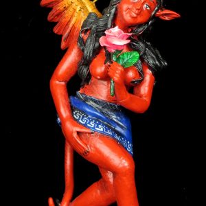 Diabla with Rose - Retablo Sculpture