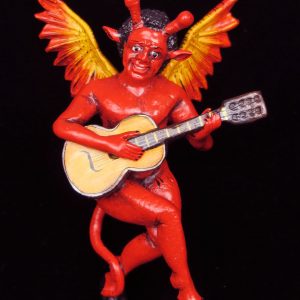 Diablo with Guitar - Retablo Sculpture
