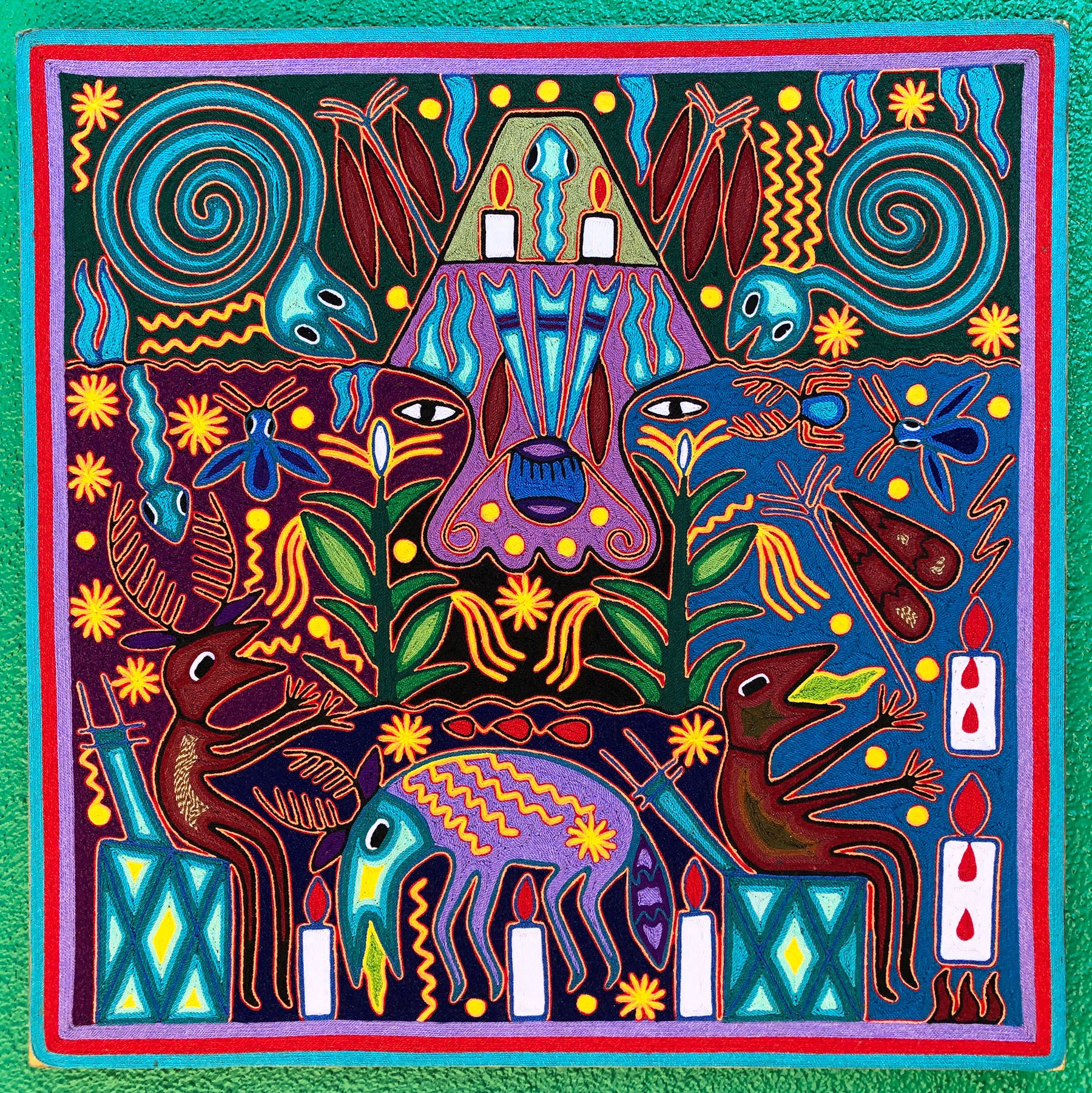 La Casa del Mundo - 'nierika' yarn painting