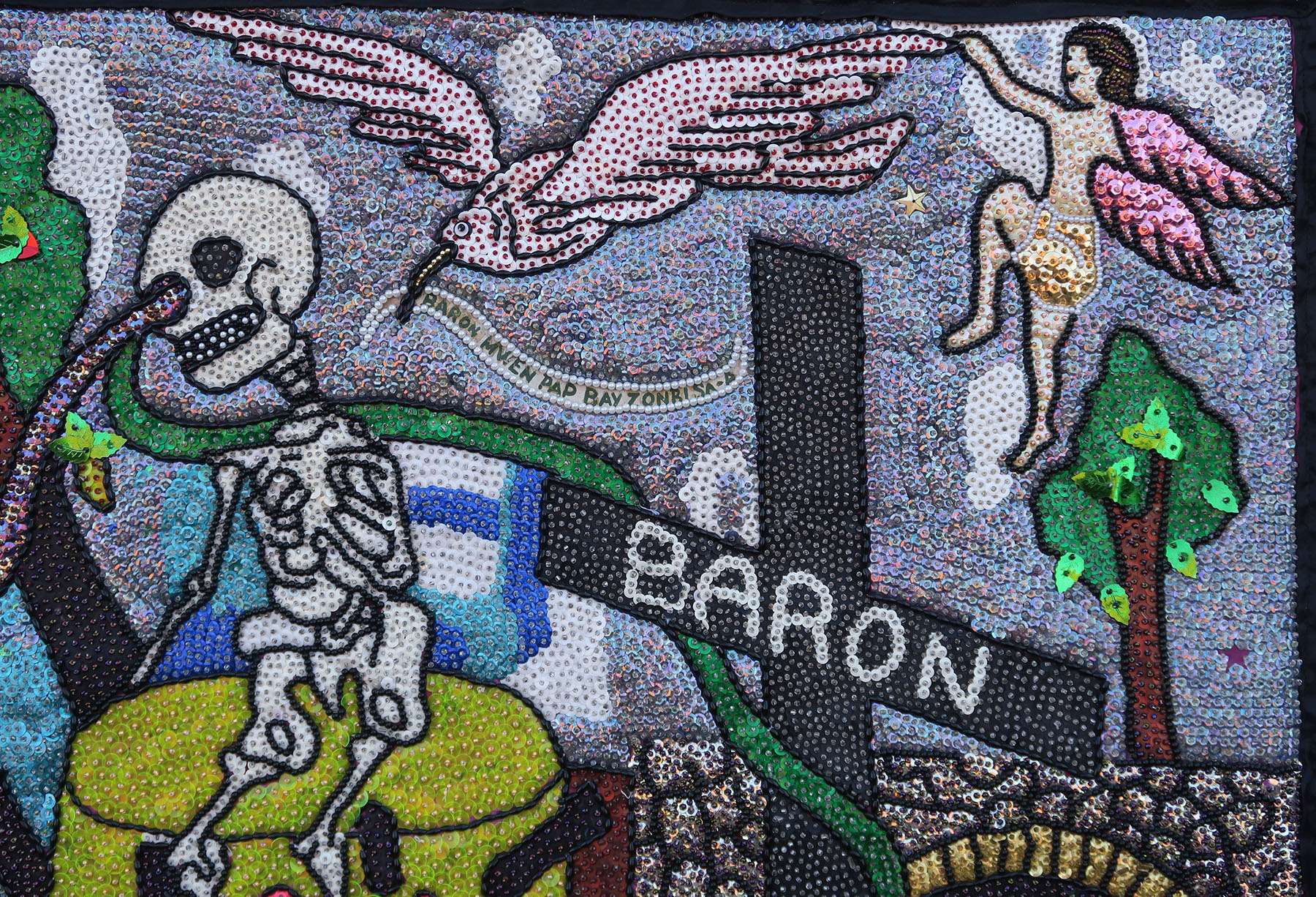 Baron au Cimetière - Vodou Flag