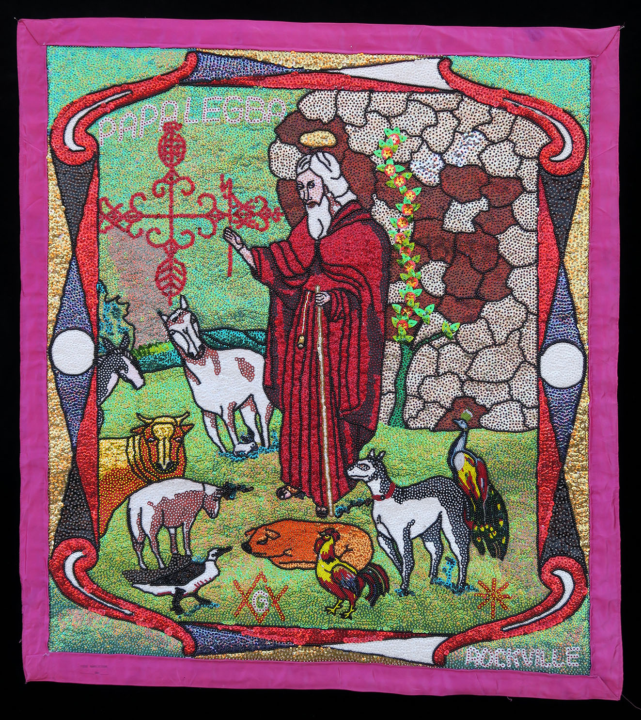 Papa Legba - Vodou Flag