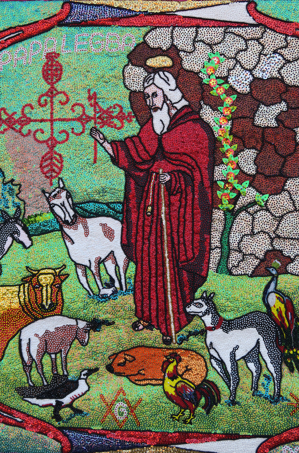Papa Legba - Vodou Flag