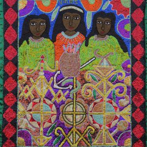 Marassa Trois (The Three Graces) - Vodou Flag