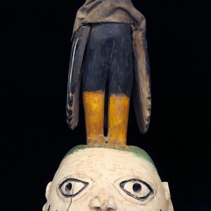 Fon Gelede Mask Surmounted by Bird with Movable Wings