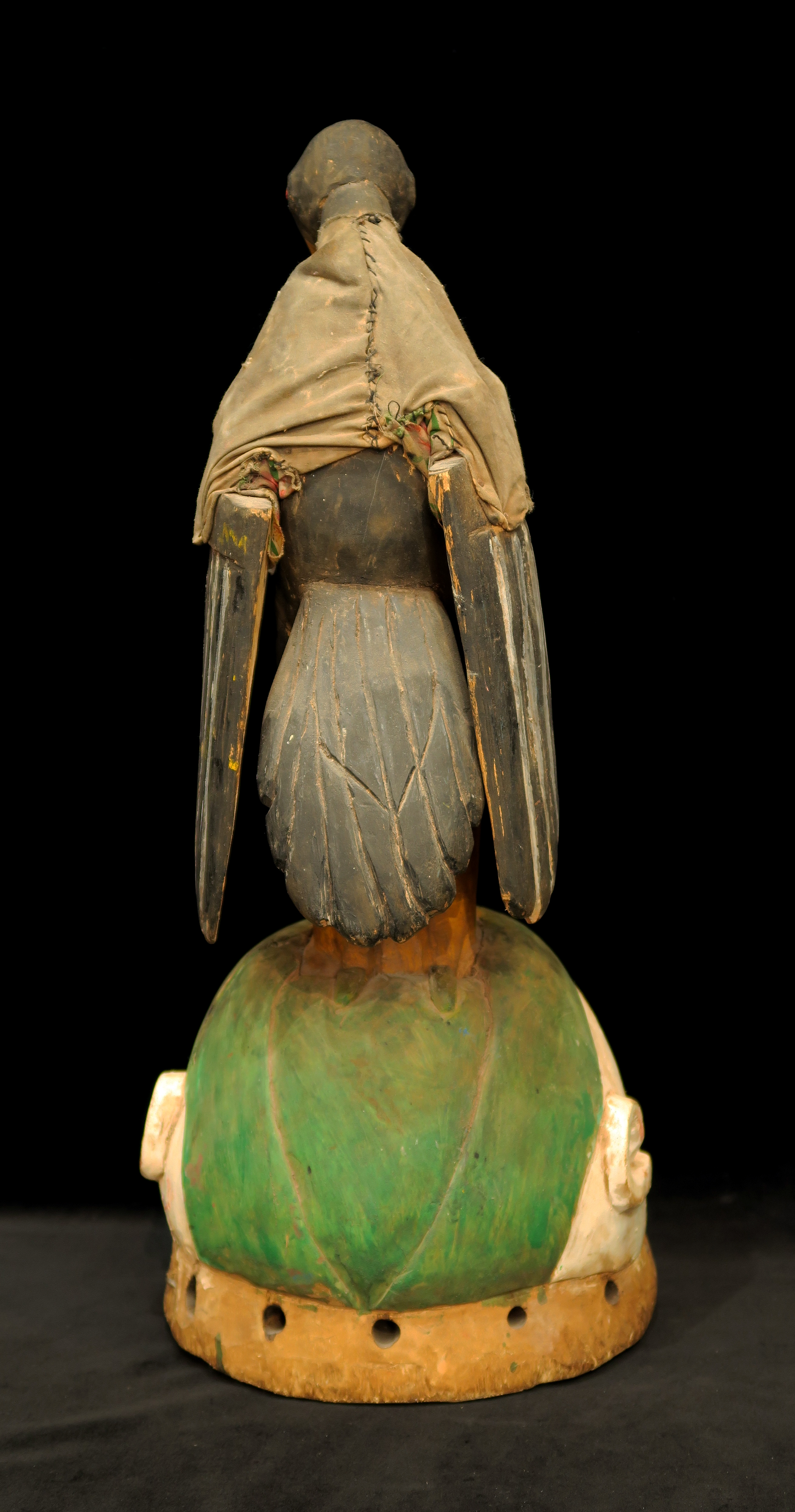 Fon Gelede Mask Surmounted by Bird with Movable Wings