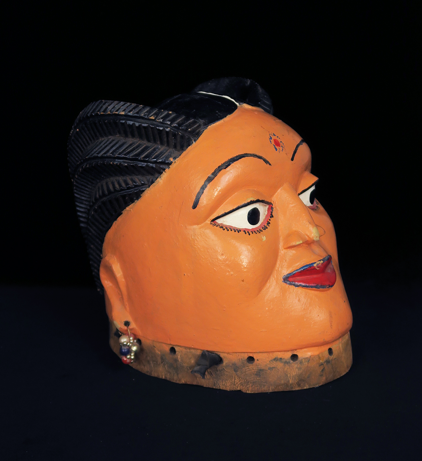 Pair of Fon Gelede Masks from Benin