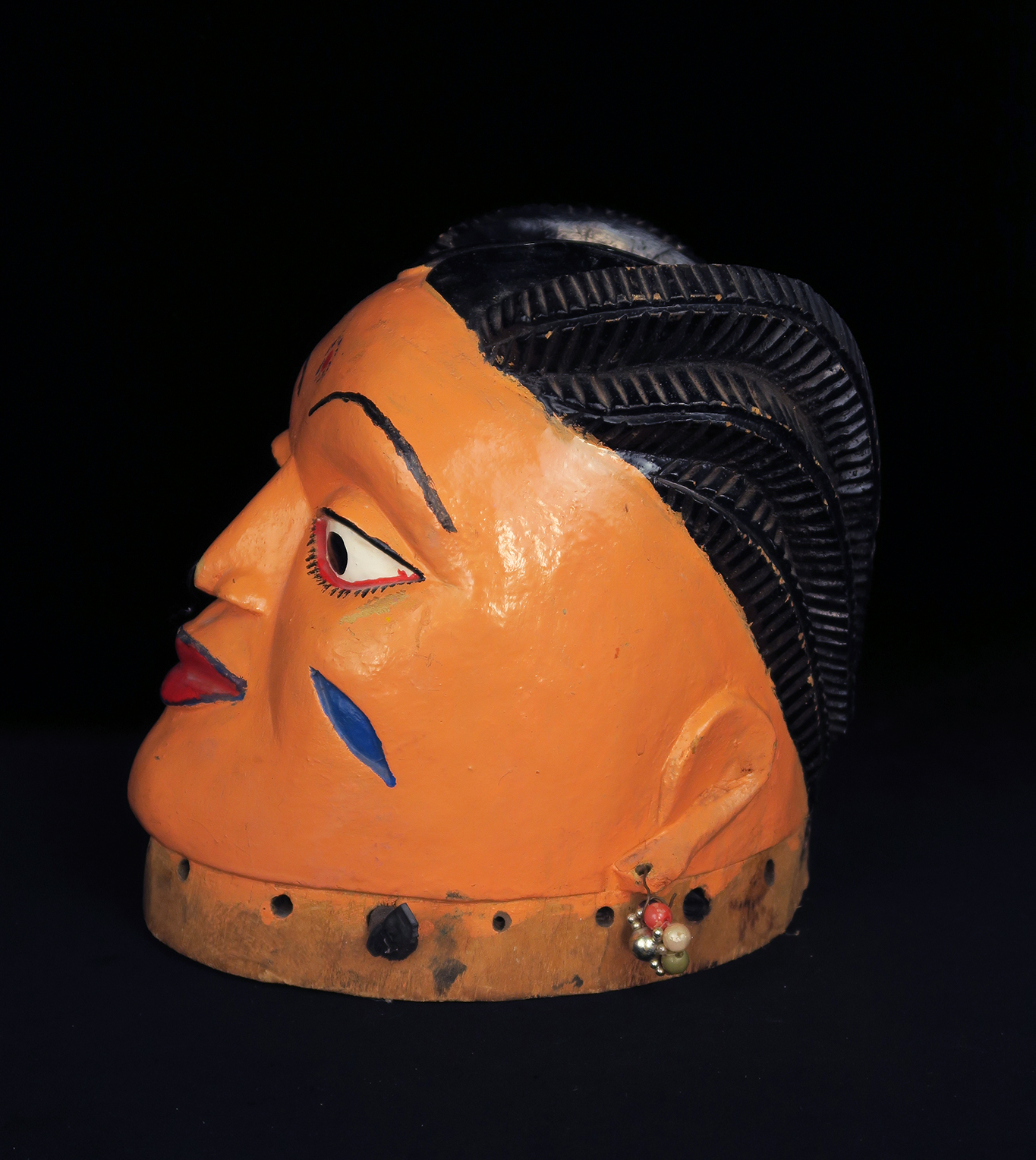 Pair of Fon Gelede Masks from Benin