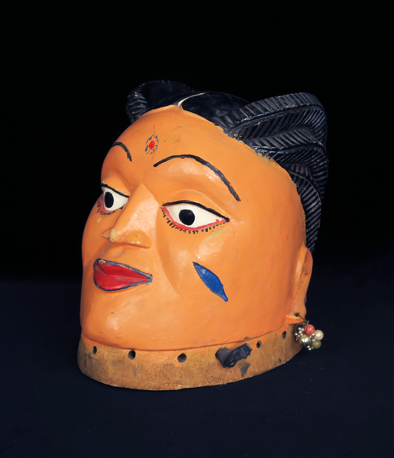 Pair of Fon Gelede Masks from Benin
