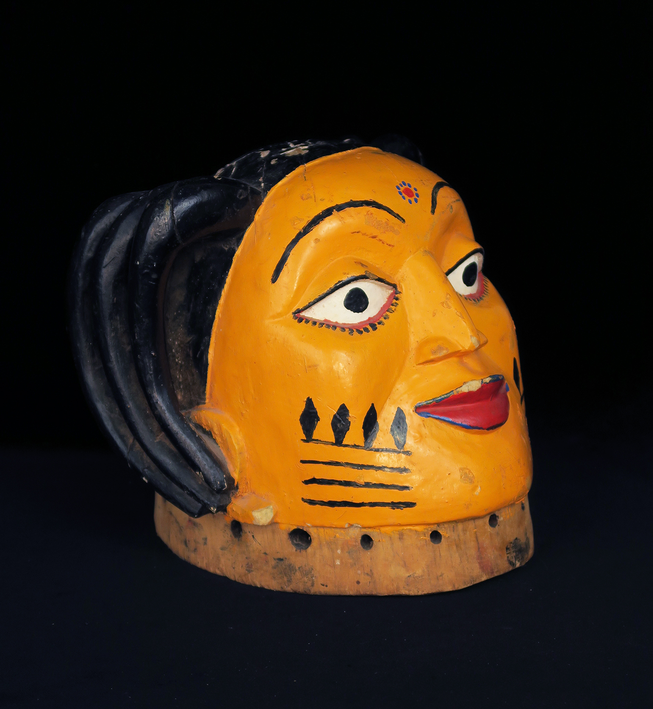 Pair of Fon Gelede Masks from Benin
