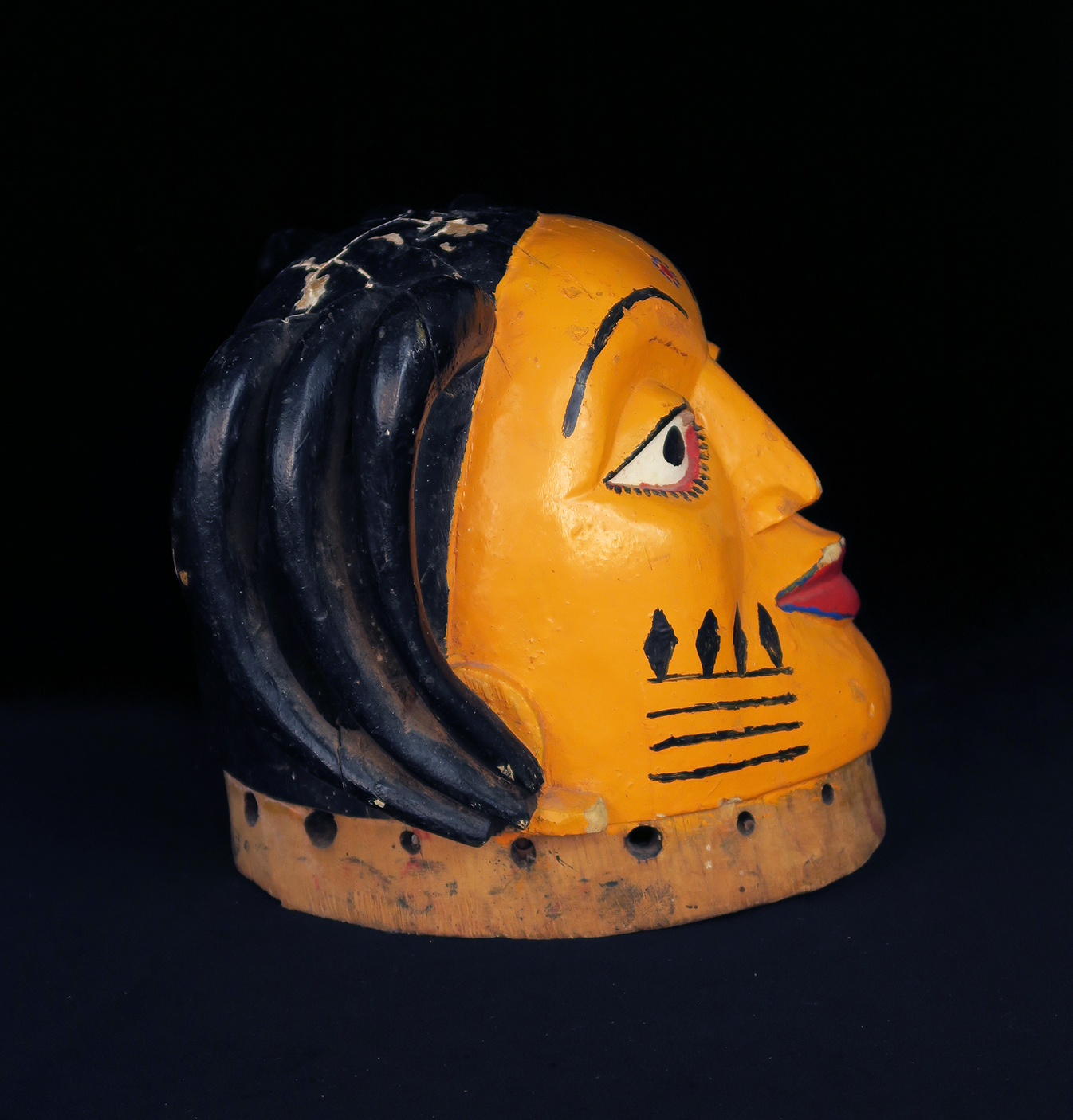 Pair of Fon Gelede Masks from Benin