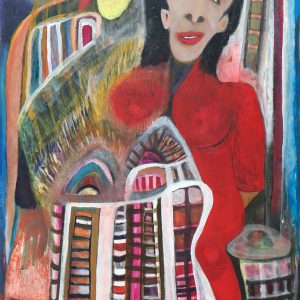 Woman in Red in the City