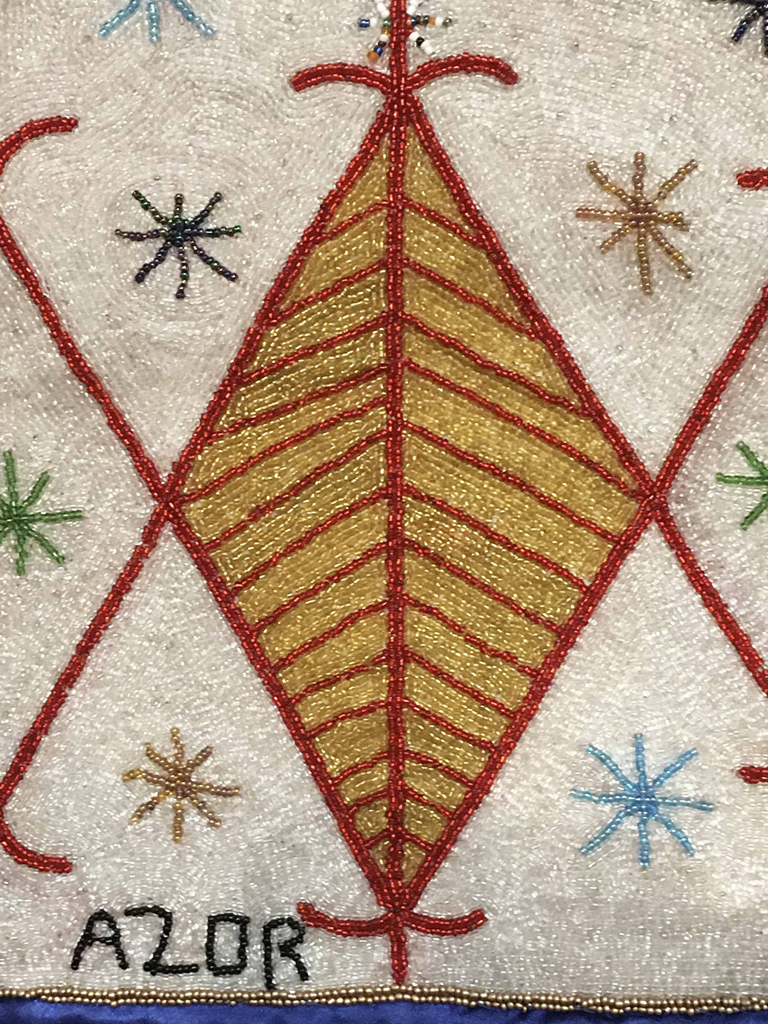 Aizan Beaded Vodou Flag