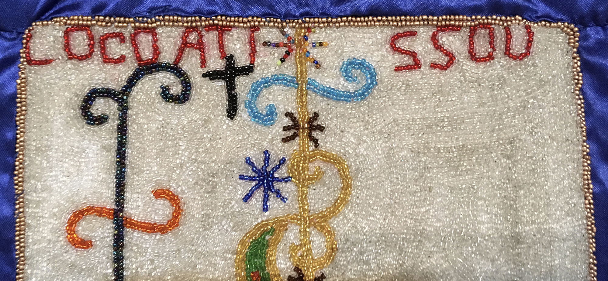 Loco Atissou Beaded Vodou flag