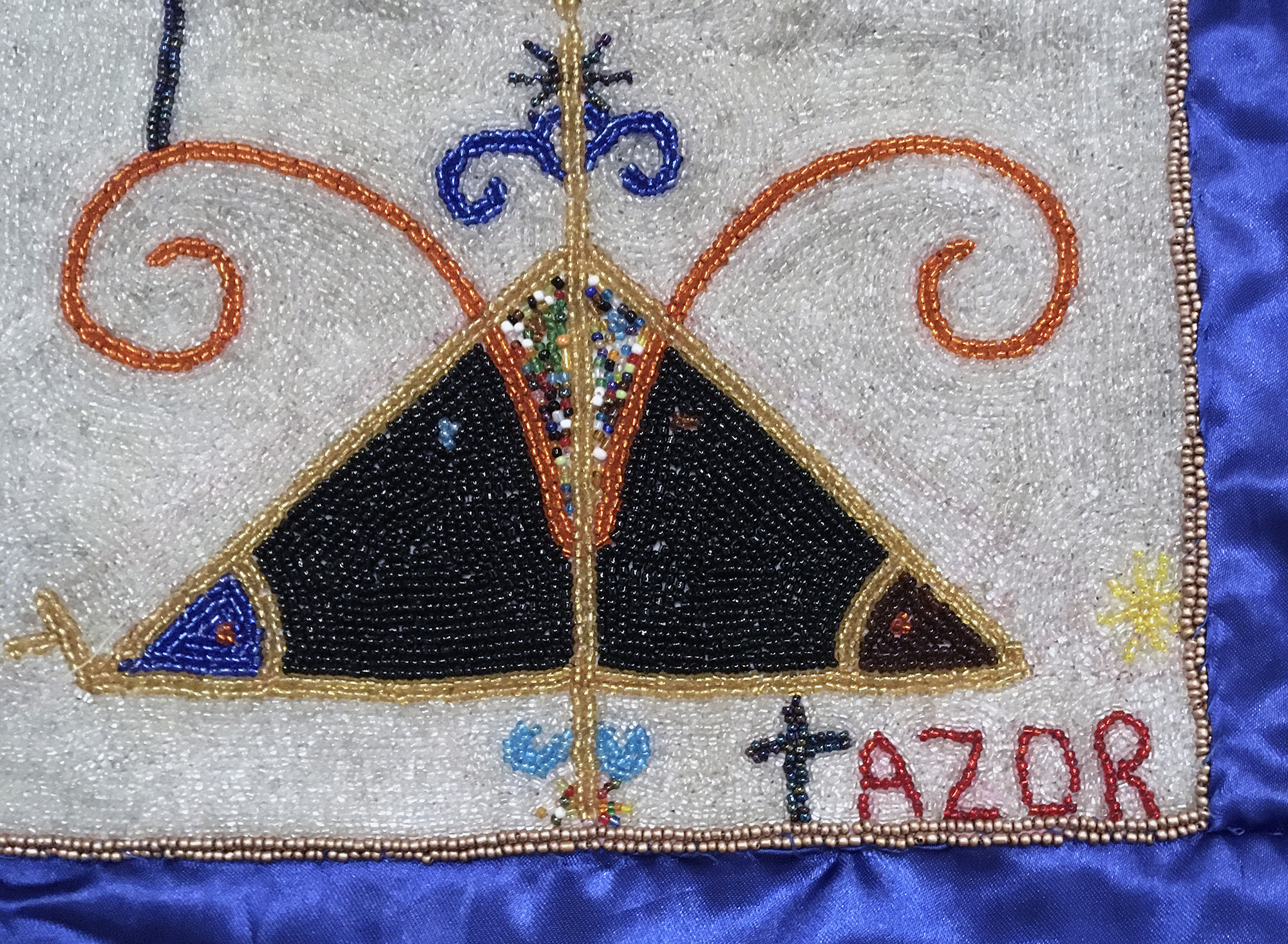 Loco Atissou Beaded Vodou flag