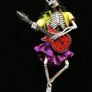 Calavera Rocker - retablo sculpture