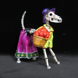 Calavera Valentine Dog - Retablo Figure