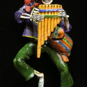 Calavera with Panpipes -Retablo ornament