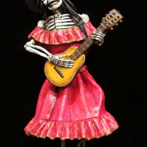Calavera Guitarist - retablo figure