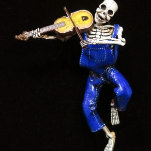 Calavera Fiddler - retablo figure