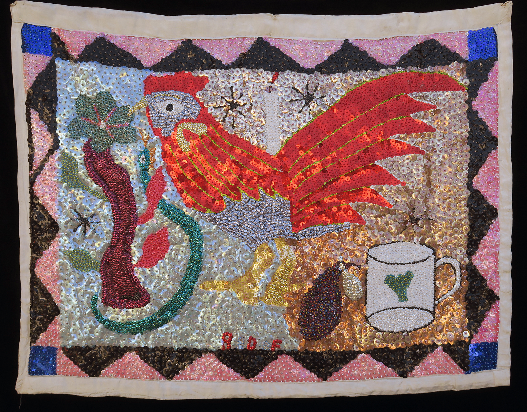 Kok Kalité (Rooster) Vodou flag
