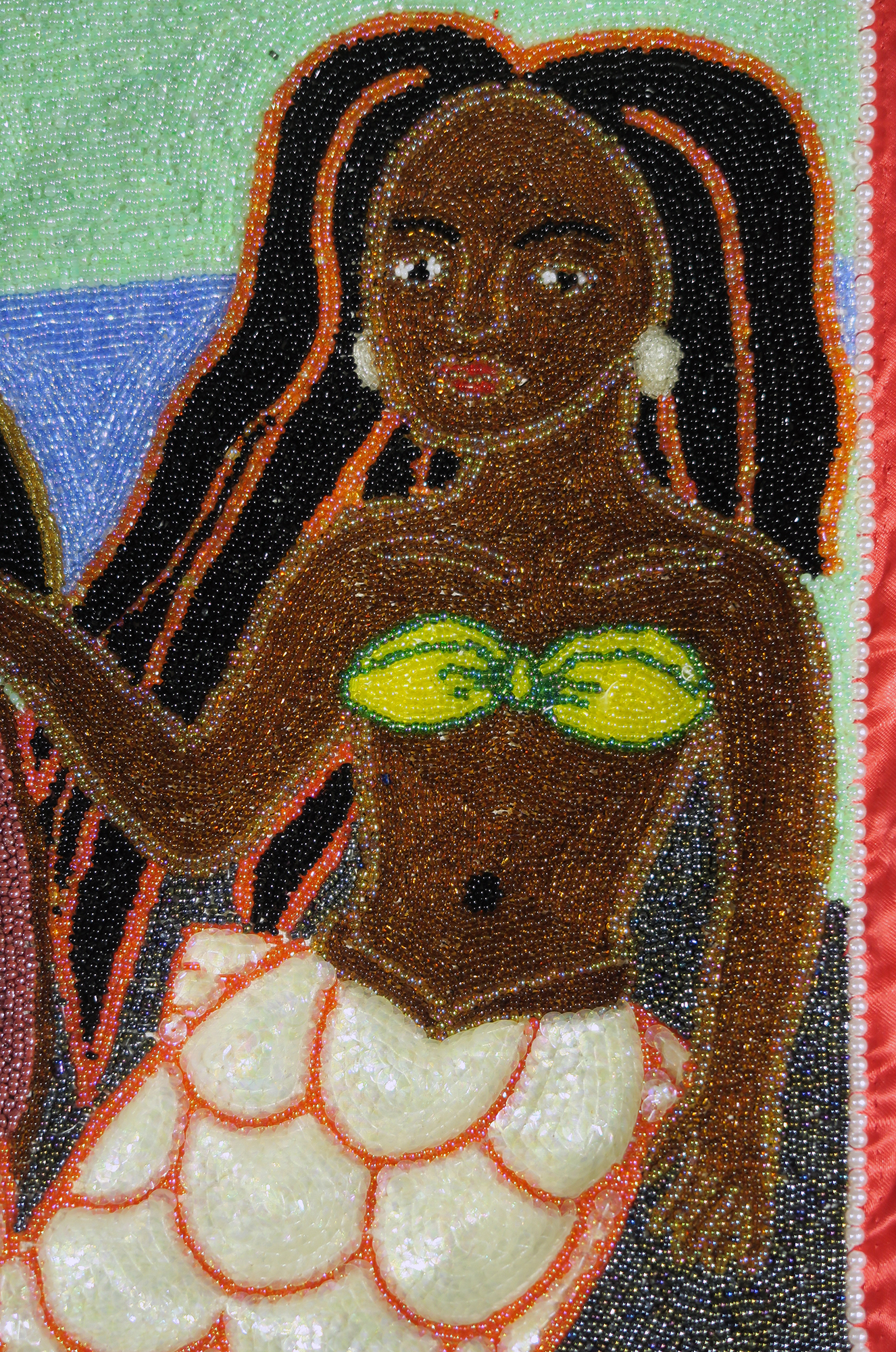 La Sirene - Marassas - Trois Beaded Vodou Flag