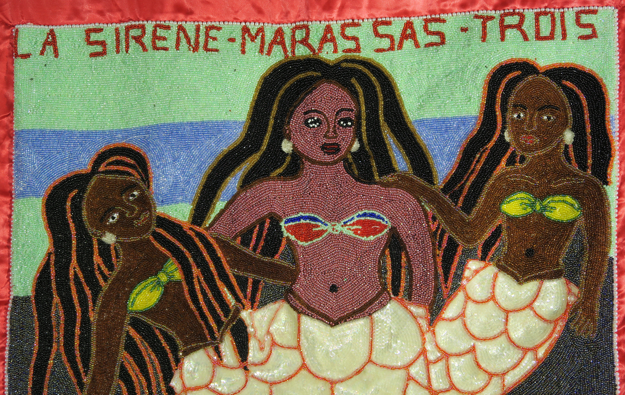 La Sirene - Marassas - Trois Beaded Vodou Flag