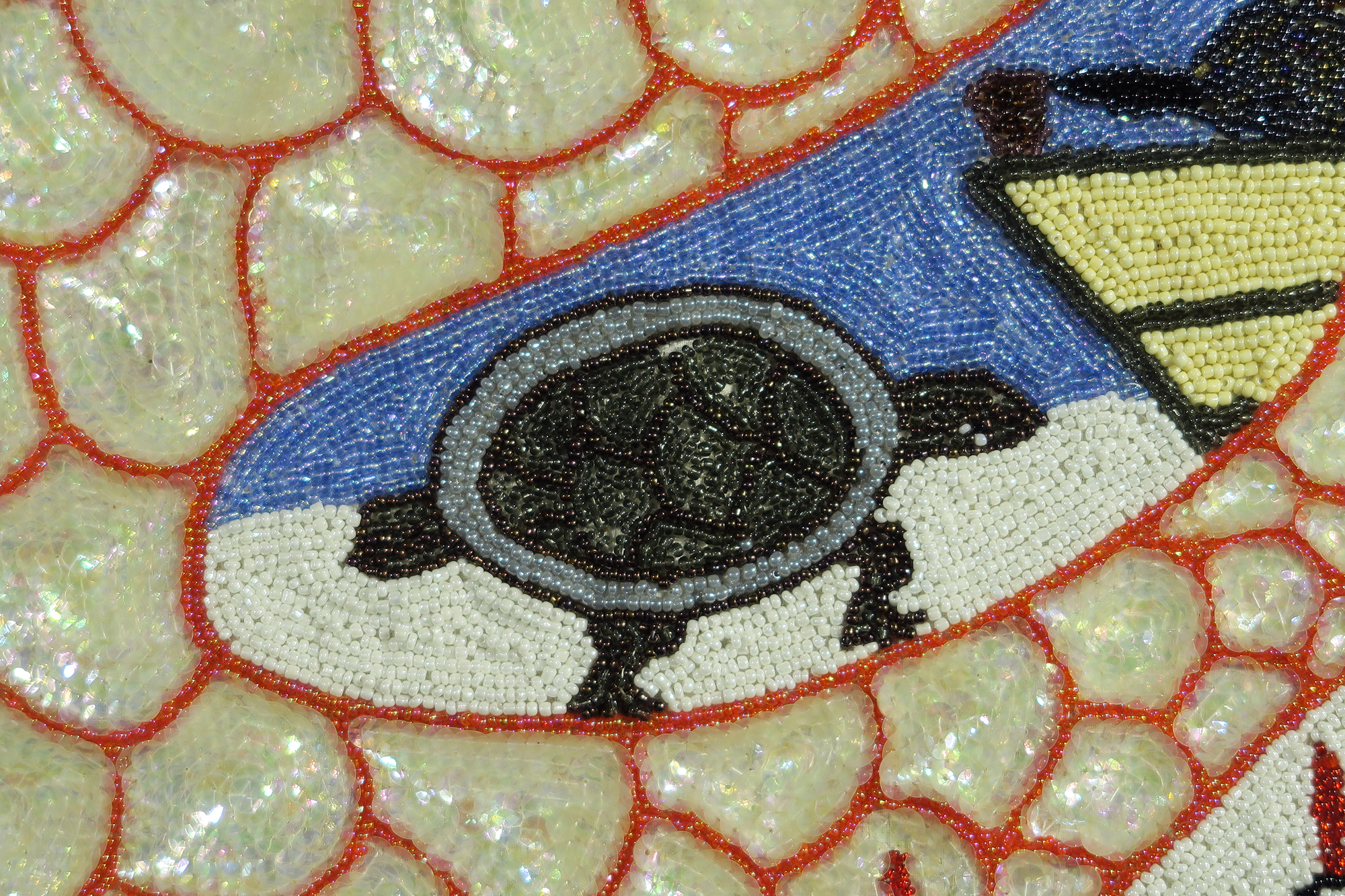 La Sirene - Marassas - Trois Beaded Vodou Flag