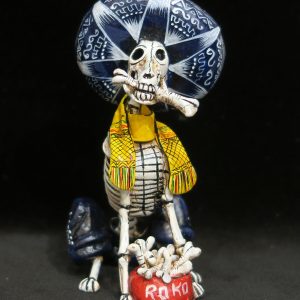 Calavera Mariachi Dog - Retablo Figure