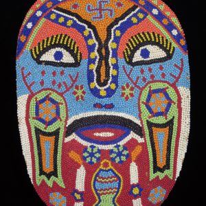 Vintage Huichol Beaded Mask