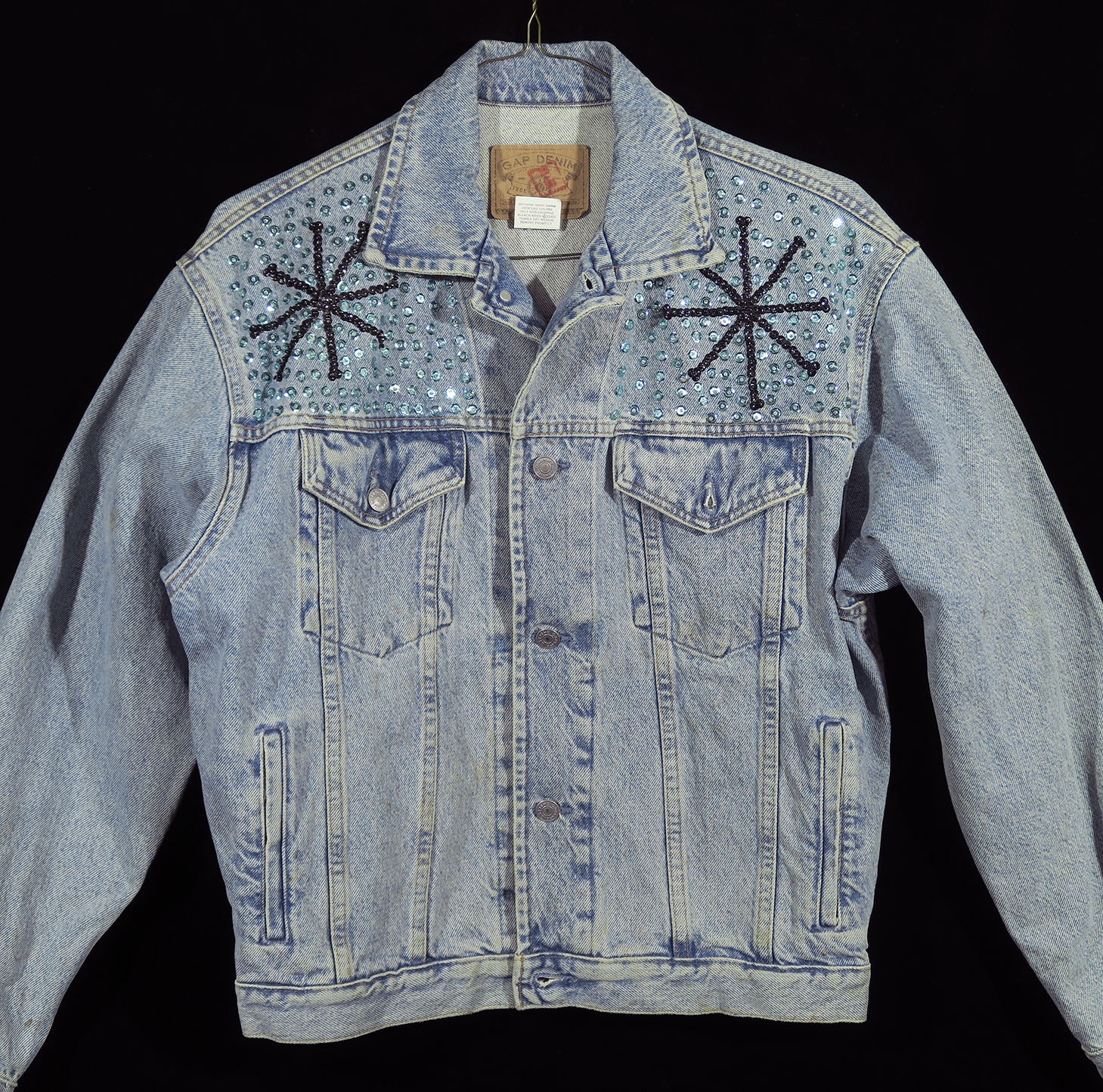 "Bossou" Sequinned Denim Jacket