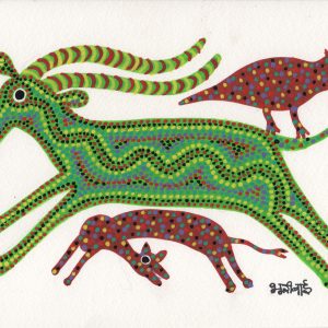 Green Goat with Red Kid and Bird